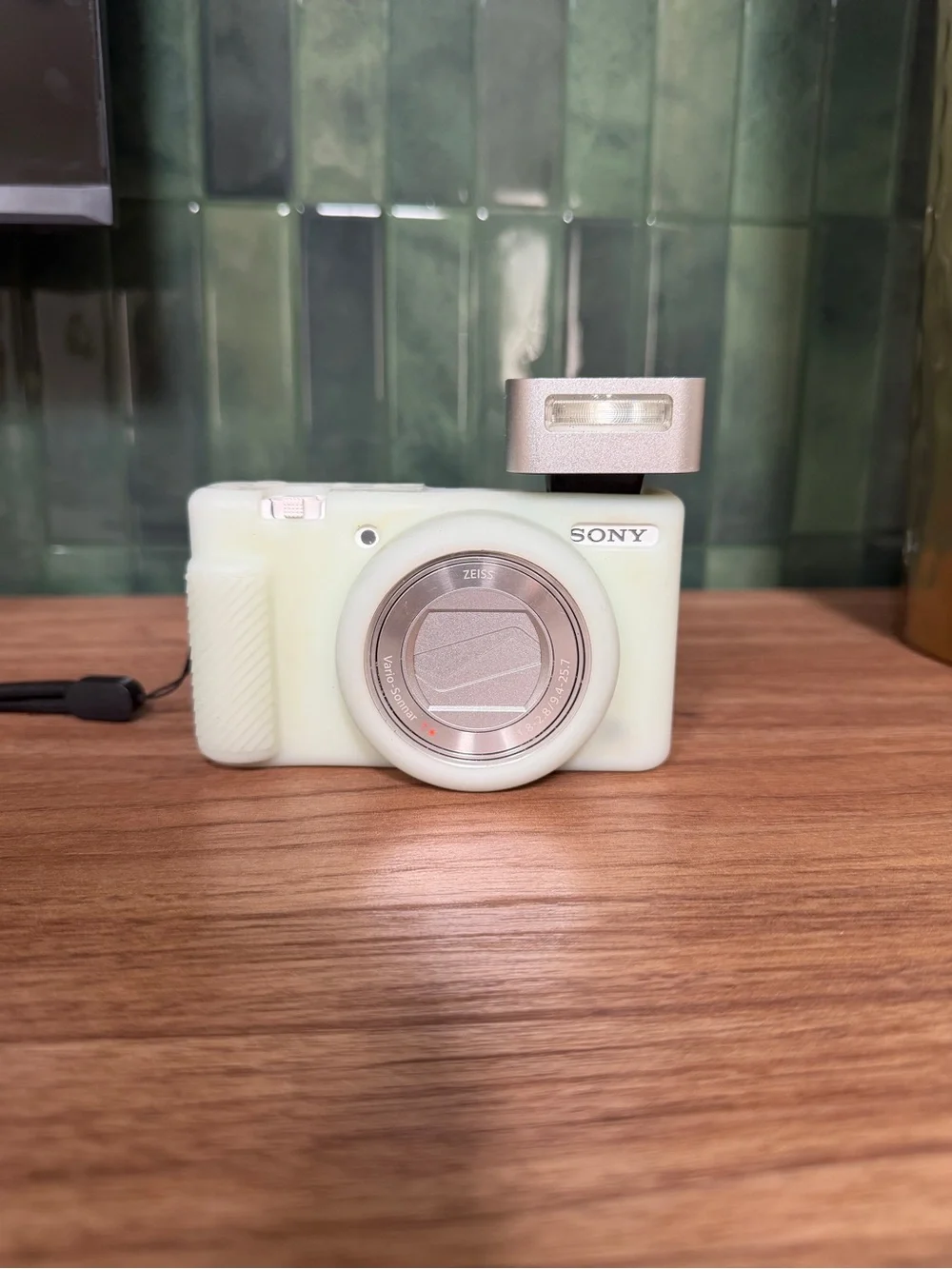 Sony ZV-1 Digital Camera with flash attachment